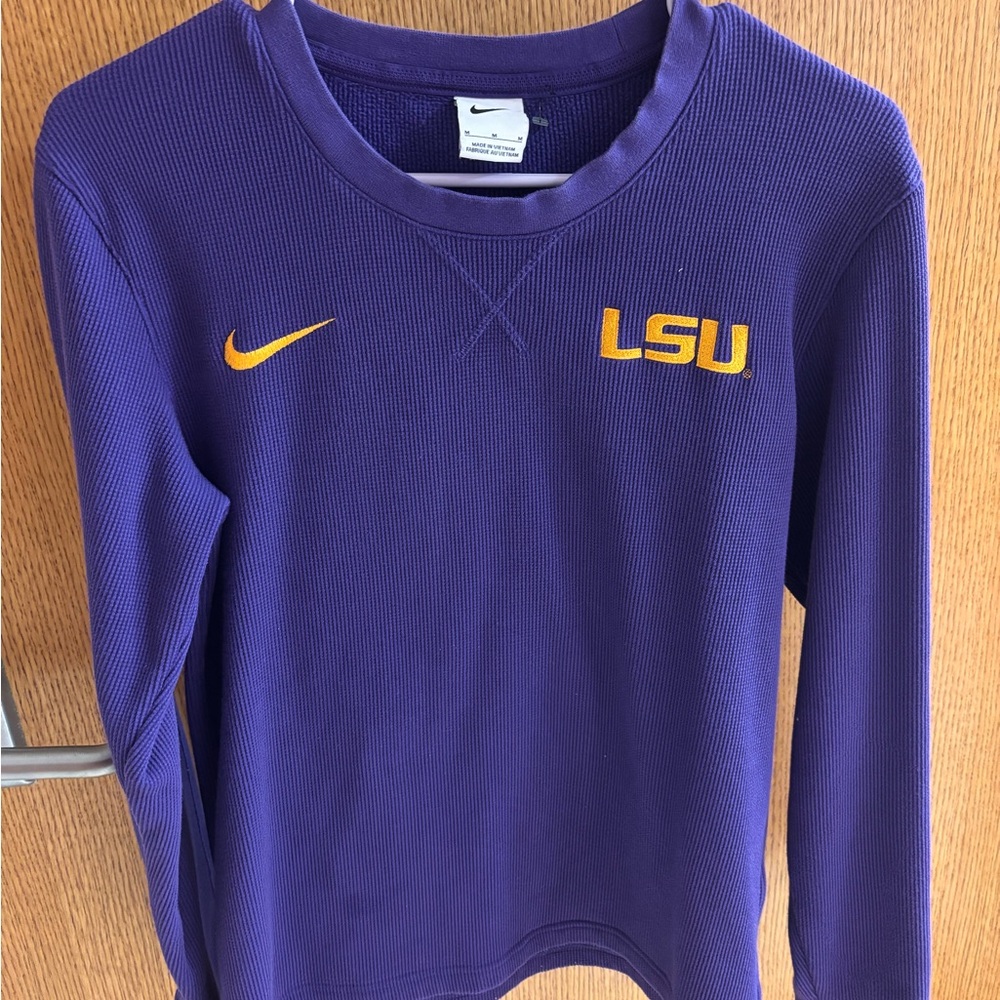 Nike Women's LSU Purple Sweatshirt with Gold Logo